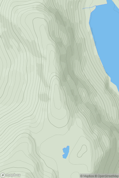 Thumbnail image for Creag an Lochain [Glen Lyon to Glen Dochart & Loch Tay] showing contour plot for surrounding peak